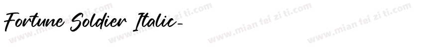Fortune Soldier Italic字体转换